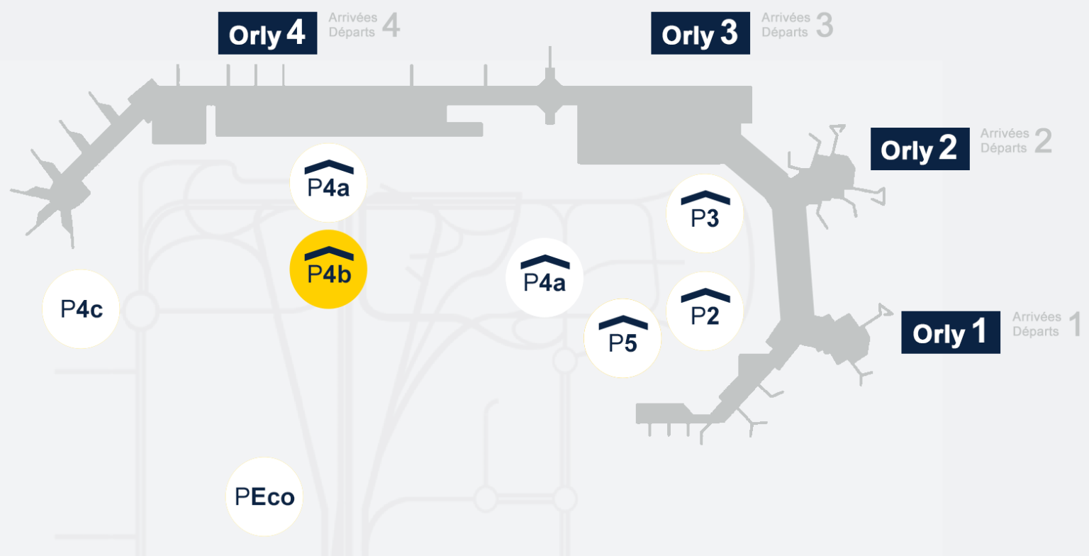 Parking Orly 4 (P4b) AEROPORT ORLY (Paris Orly)